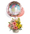 Baby basket with balloons