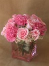 Cube Pink Roses and Pink Carnations 112